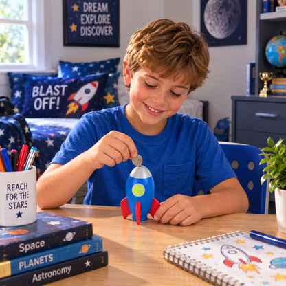 DIY Ceramic Rocket Ship Banks (12 Pack)