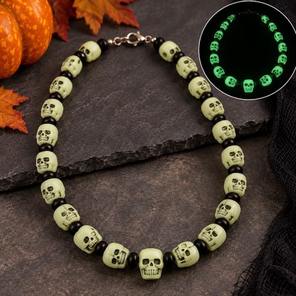 Glow-in-the-Dark Skull Beads (300 Pack)