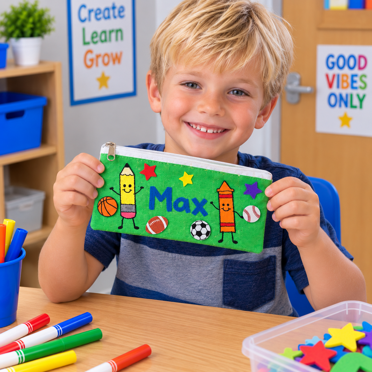 DIY Canvas Pencil Cases (12 Pack)