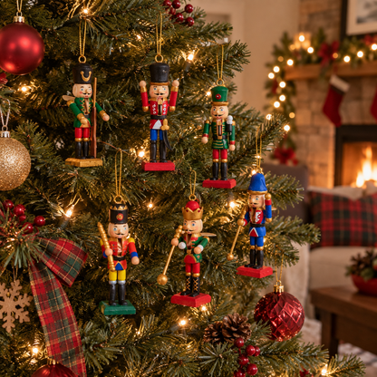 DIY Wooden Nutcracker Ornaments (Set of 6)