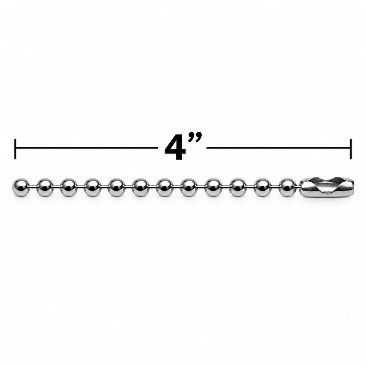 Ball Chain Keychains - 4" (12 Pack)