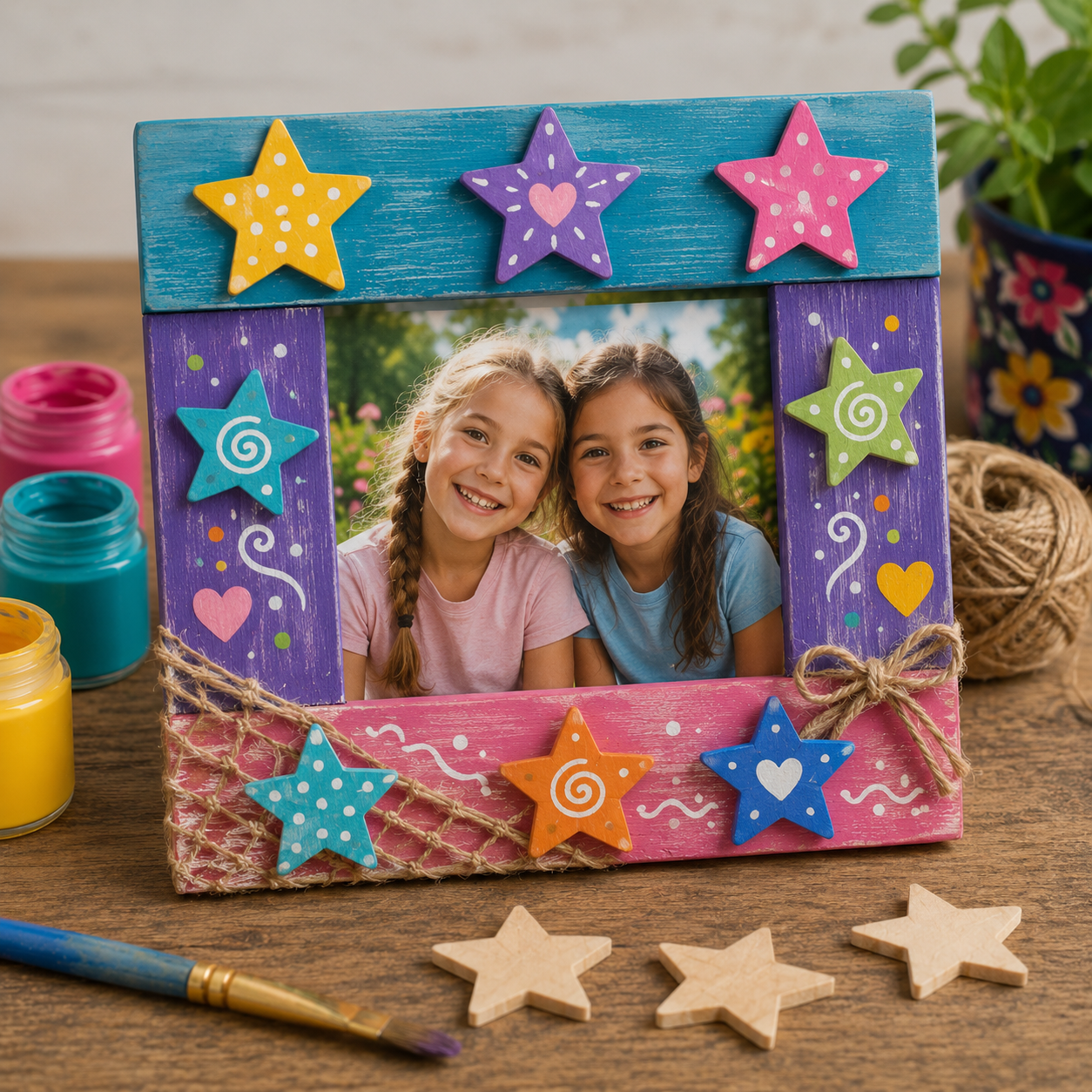 Small Wooden Stars - 1 1/2" (12 Pack)