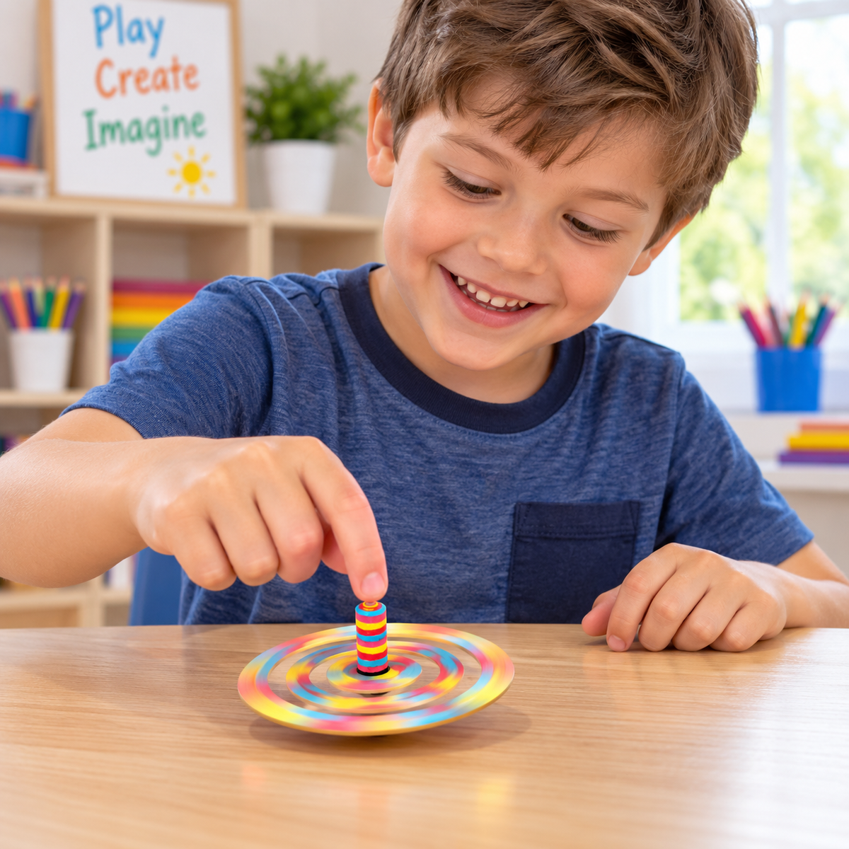 Spinning Color Tops (10 Pack)