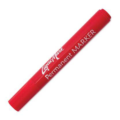Liqui-Mark Permanent Marker Chisel Tip - Red (12 Pack)