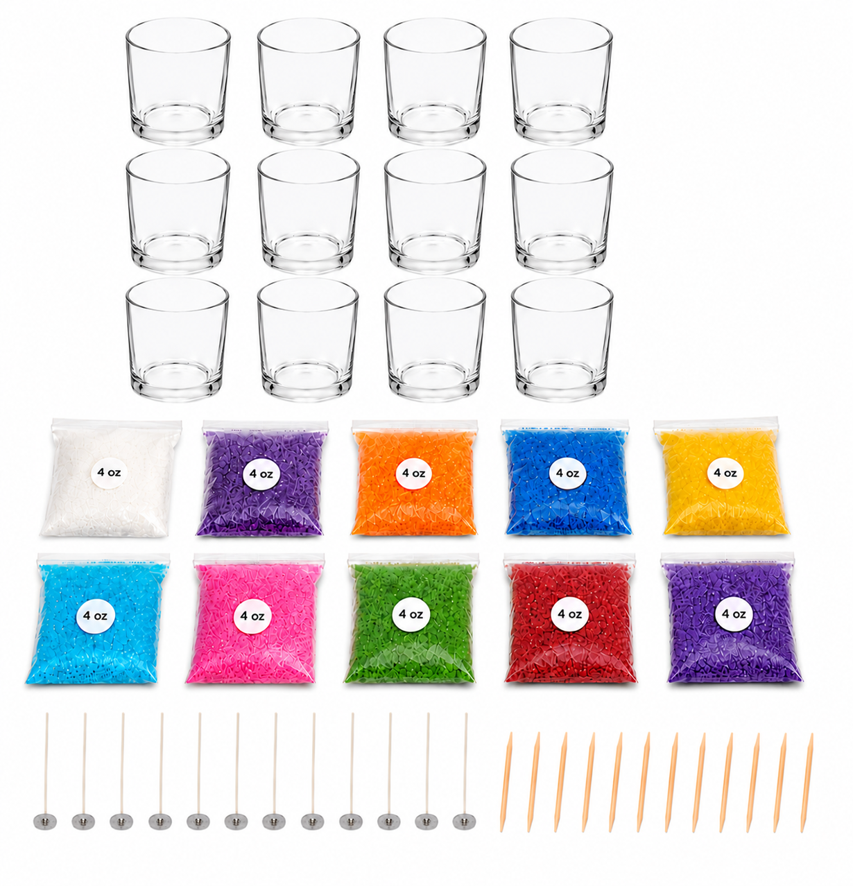 DIY Wax Candle Votives (12 Pack)