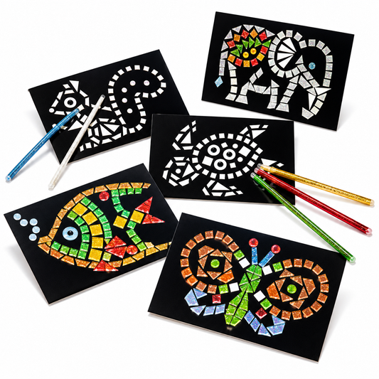 DIY Glitter Mosaic Pictures (12 Pack)