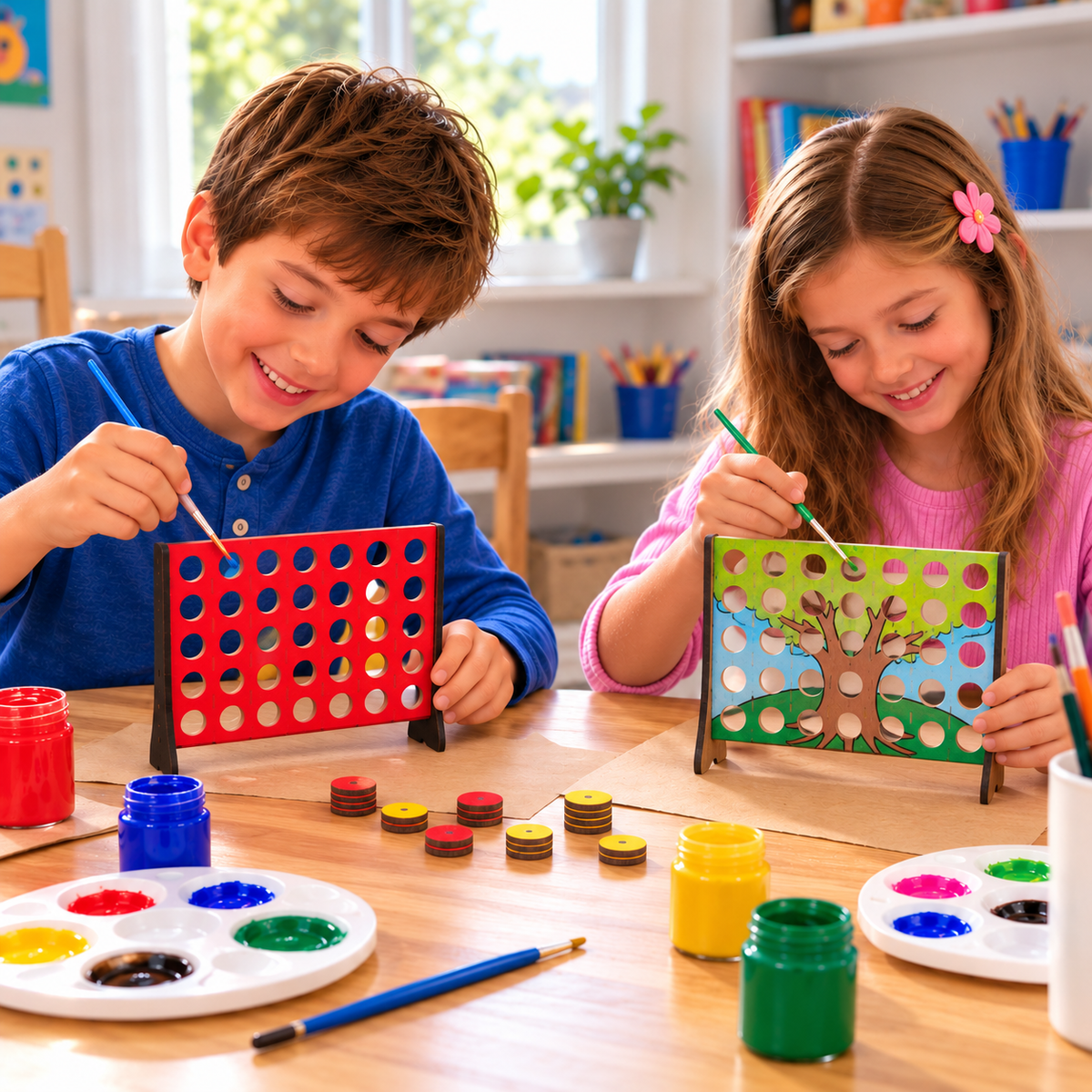 DIY Wooden Connect 4 (12 Pack)
