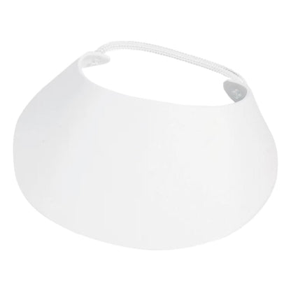 DIY White Foam Visors With Coil Band (12 Pack)