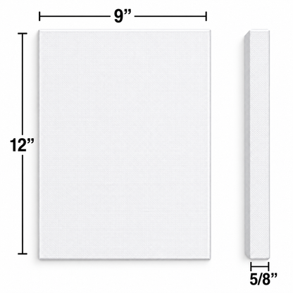 Stretched Canvas - 9" x 12" (8 Pack)