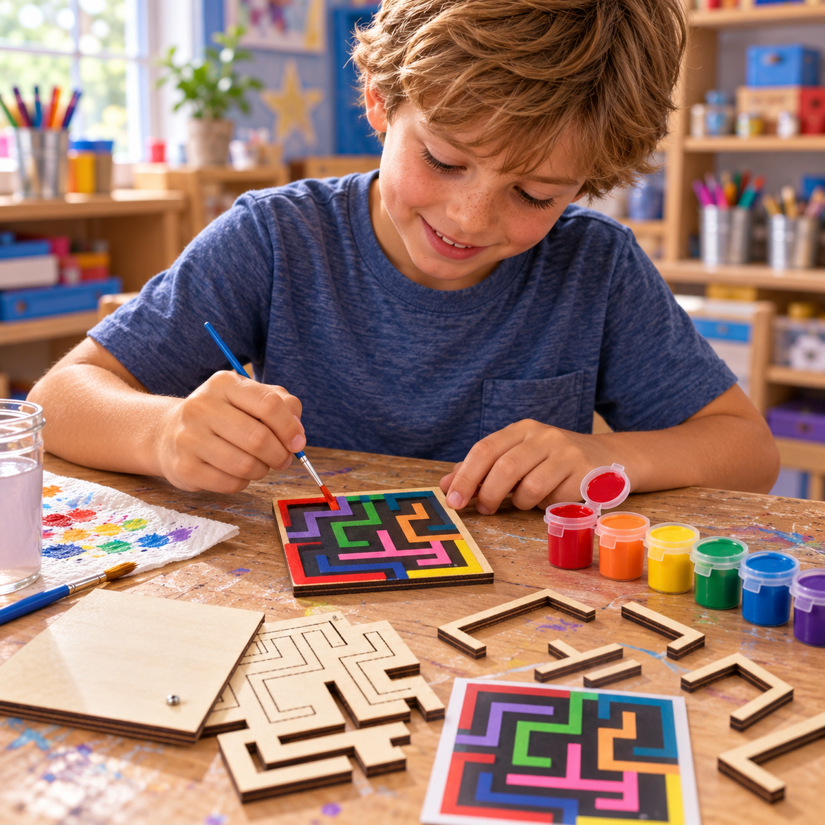DIY Wooden Labyrinth Game (12 Pack)
