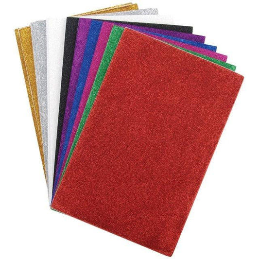 Glitter Sticky Back Foam Sheets (12 Pack) - EconoCrafts