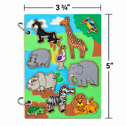 DIY Wooden Journals - Safari Animals (10 Pack)