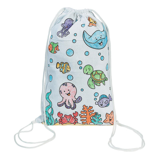 CYO Under the Sea Drawstring Bags (12 Pack)