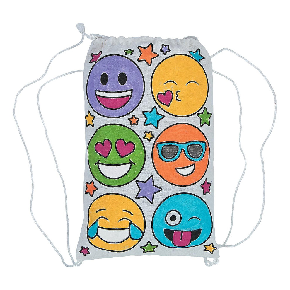 CYO Emoji Drawstring Bags (12 Pack) – EconoCrafts
