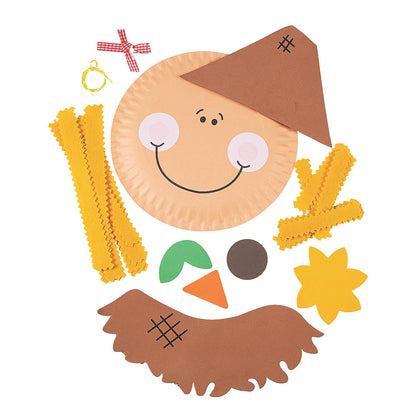 Paper Plate Scarecrow Craft Kit (12 Pack)