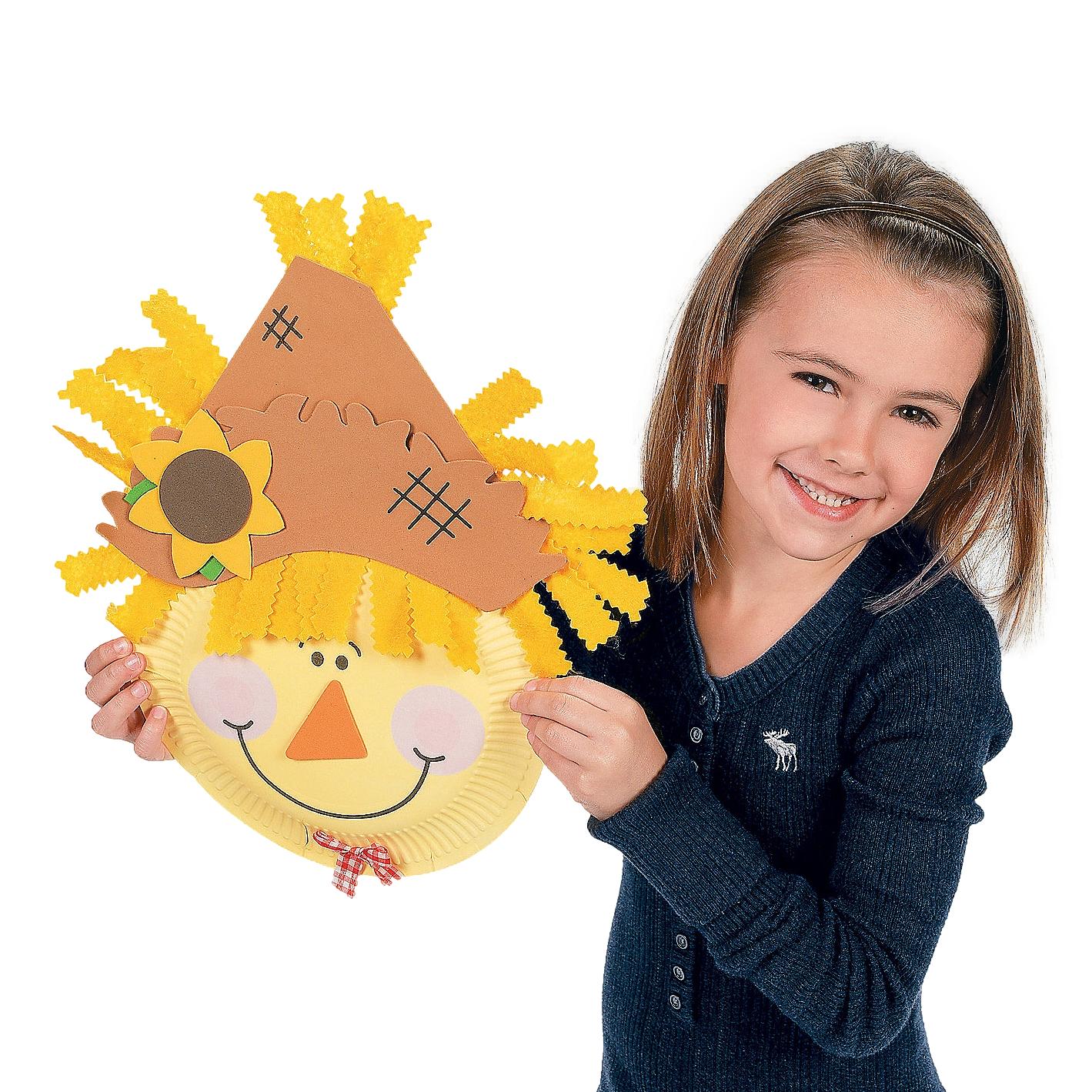 Paper Plate Scarecrow Craft Kit (12 Pack)