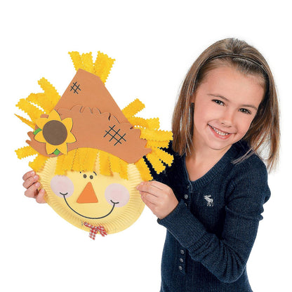 Paper Plate Scarecrow Craft Kit (12 Pack)