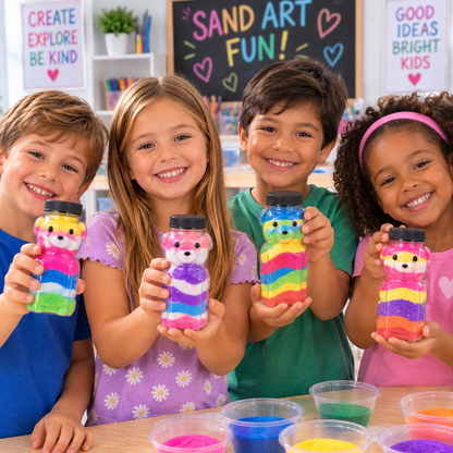 Bear Sand Art Bottles (6 Pack)