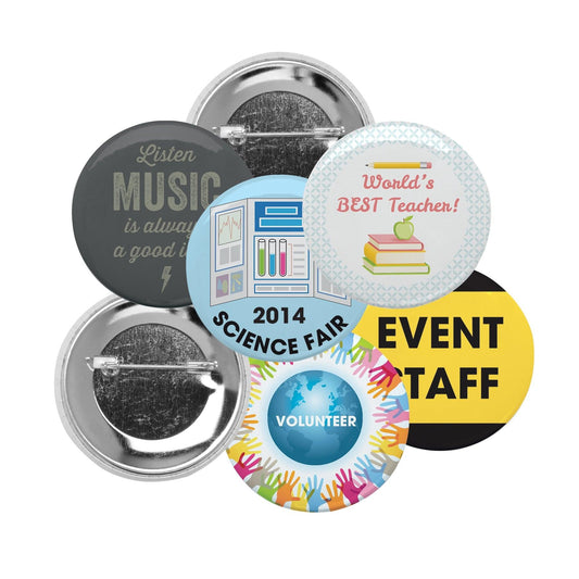 Metal Pinback Buttons - (1,000 Pack) - EconoCrafts