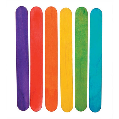 Jumbo Rainbow Craft Sticks 