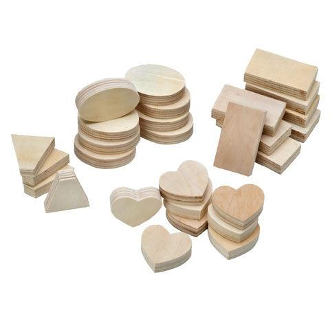 Assorted Wooden Shapes (1 lb) - EconoCrafts