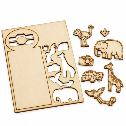 DIY Wooden Animal Bookmarks (10 Pack)
