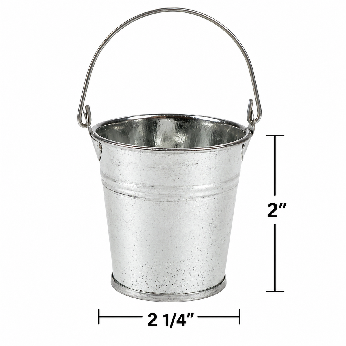 Mini Galvanized Metal Pails (12 Pack)