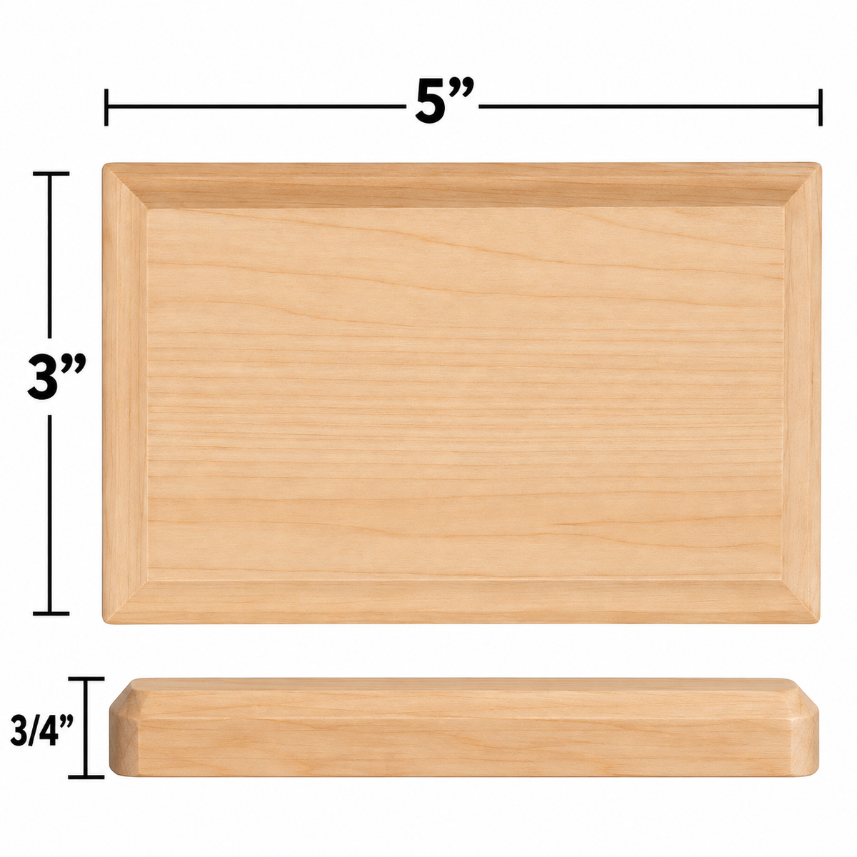 Wooden Plaques - Rectangle, 3" x 5" (12 Pack)