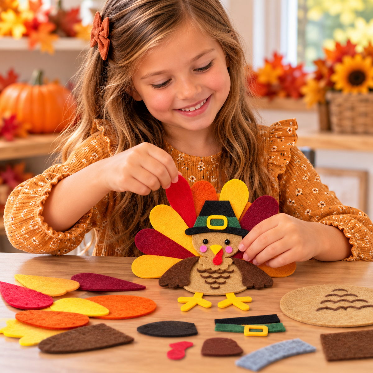 DIY Felt Turkey Magnet Craft Kit