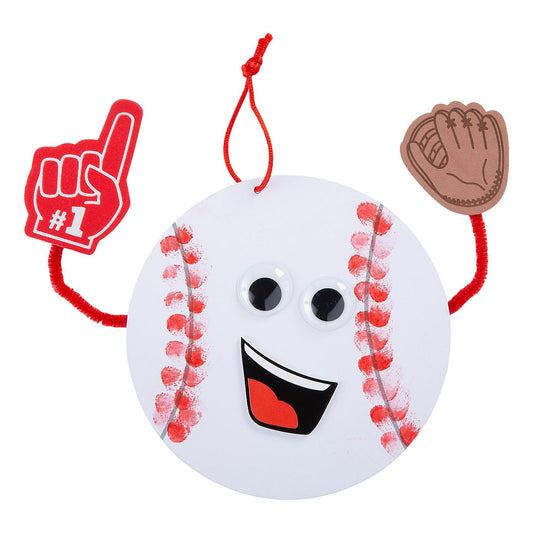Baseball Thumbprint Sign Craft Kit (12 Pack)