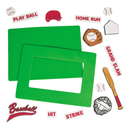 Baseball Picture Frame Magnet Craft Kit (12 Pack) - EconoCrafts