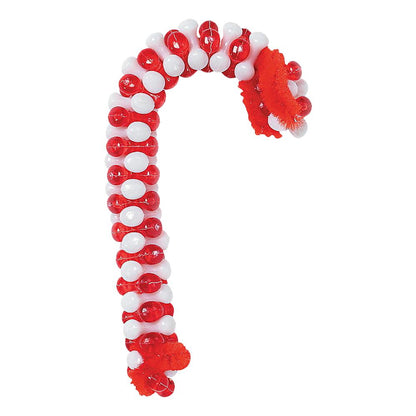 Beaded Candy Cane Christmas Ornament Craft Kit (12 Pack) - EconoCrafts