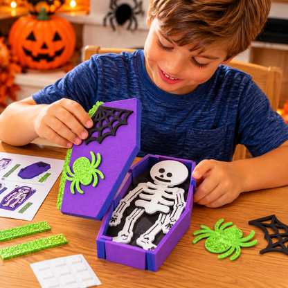 DIY Foam Skeleton Coffin Craft Kit