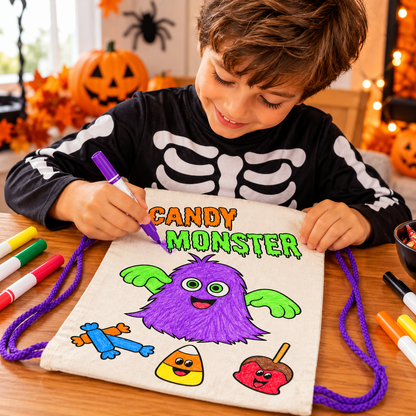 CYO Candy Monster Drawstring Bags (6 Pack)