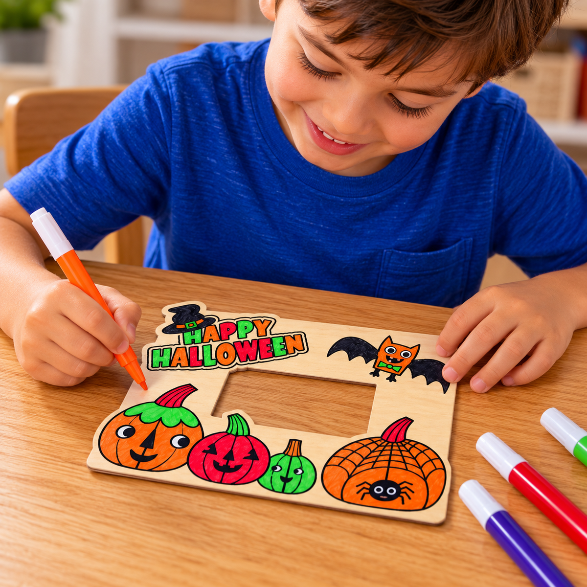 CYO Halloween Pumpkin Picture Frame