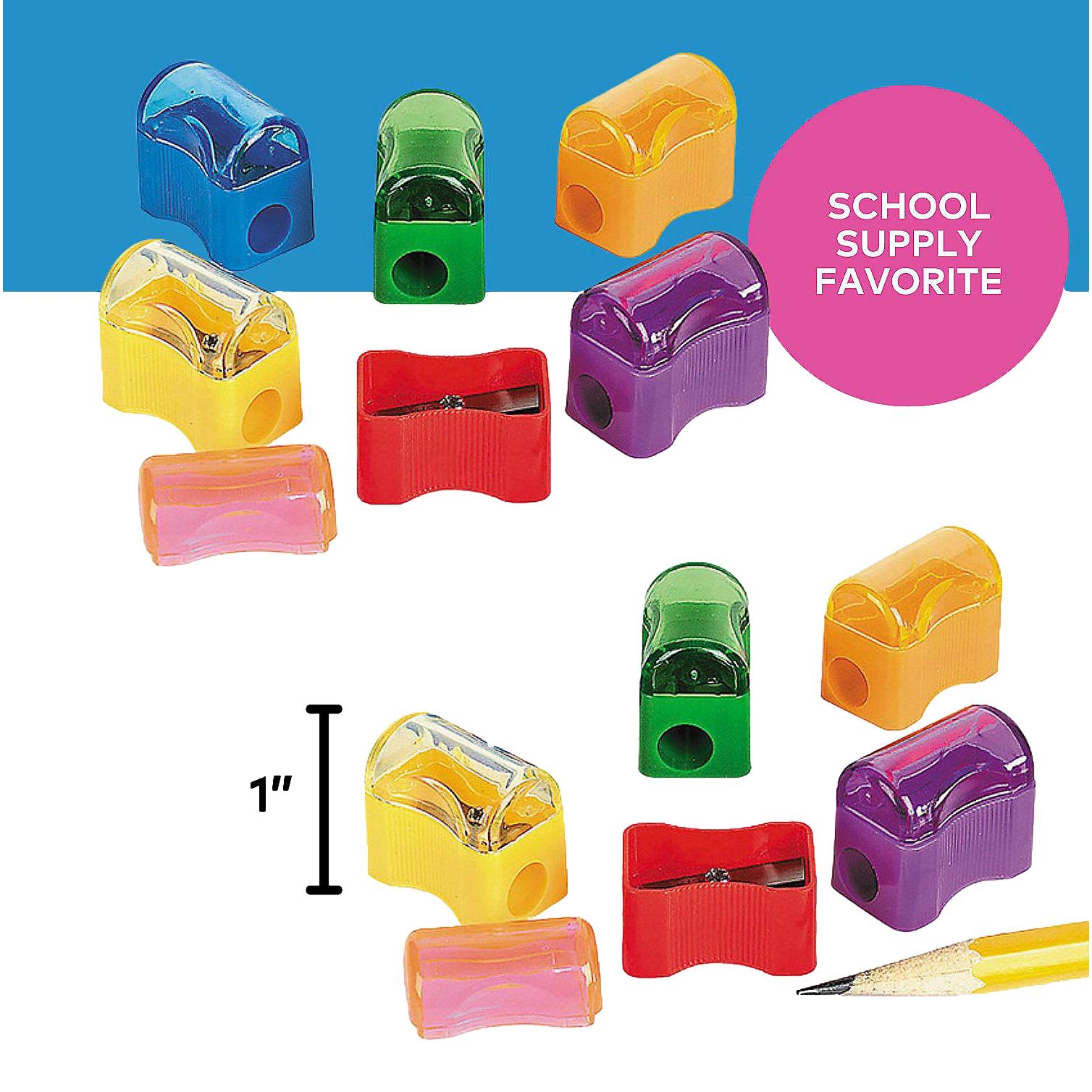 Bright Pencil Sharpeners (24 Pack) - EconoCrafts