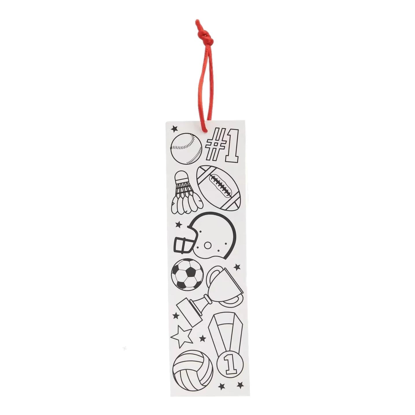 Color Your Own Sports Bookmarks (48 Pack)