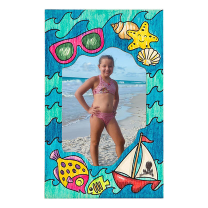 CYO Beach Picture Frame Magnets (12 Pack)