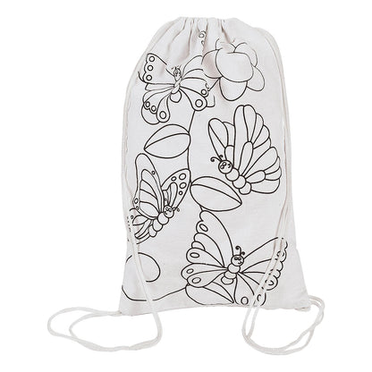 CYO Butterfly Drawstring Bags (12 Pack)