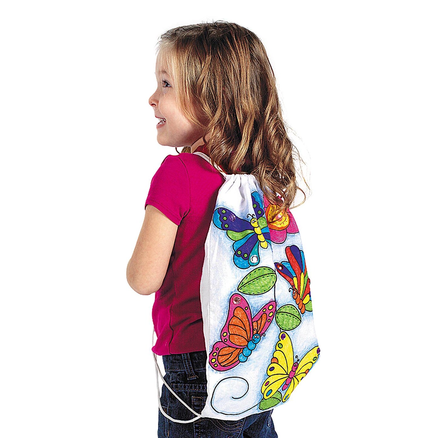 CYO Butterfly Drawstring Bags (12 Pack)