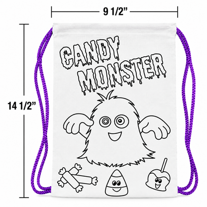 CYO Candy Monster Drawstring Bags (6 Pack)