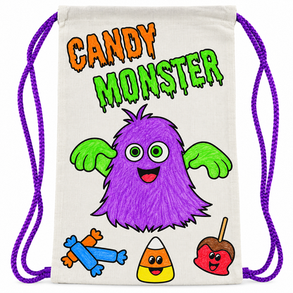 CYO Candy Monster Drawstring Bags (6 Pack)