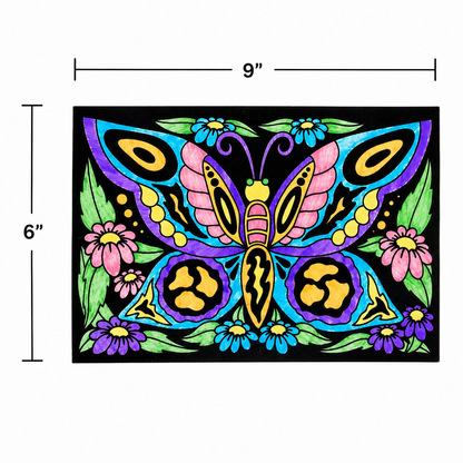 Butterfly Color-in Velvet Poster
