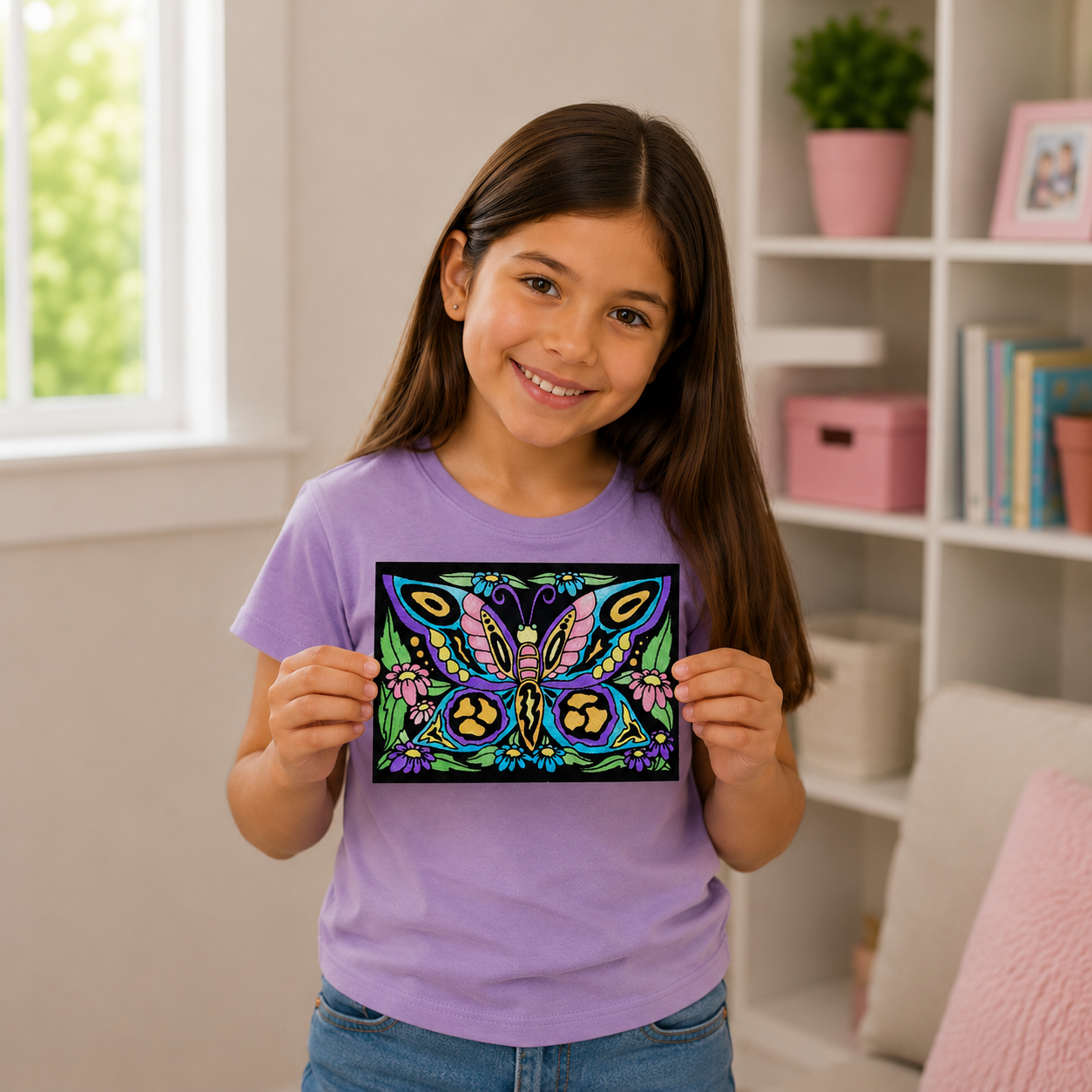 Butterfly Color-in Velvet Poster