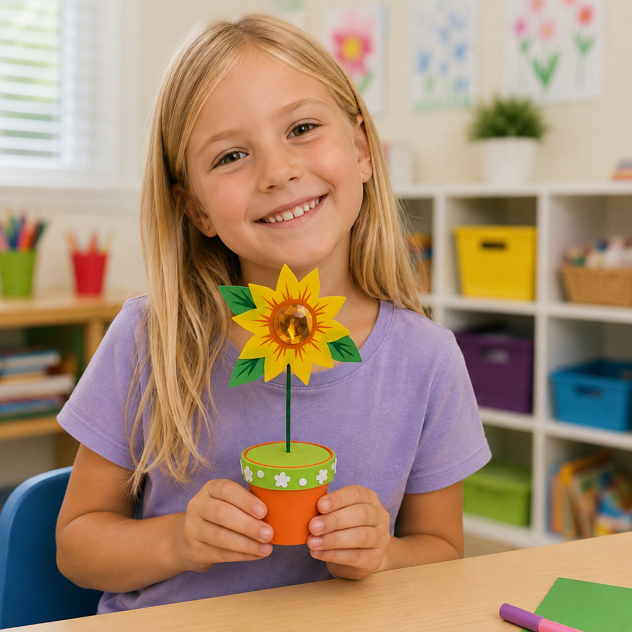 Sunflower Flower Pot Craft Kit (6 Pack)