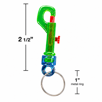 Transparent Clip Keychains (36 Pack)