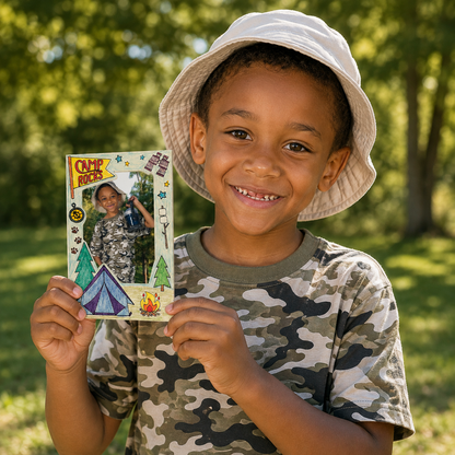 Color Your Own Camp Picture Frame Magnets (12 Pack)