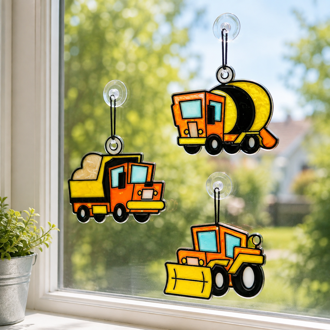 Construction Vehicle Suncatchers (24 Pack)