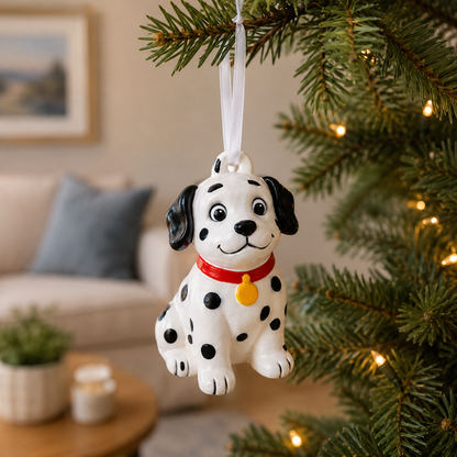 Plaster Dog Ornaments (2 Pack)