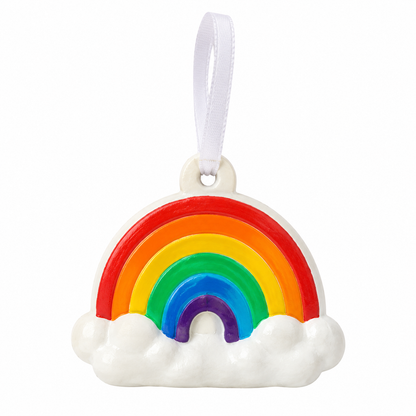Plaster Rainbow Ornaments (2 Pack)
